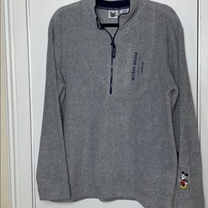 Disney grey long sleeved 1/4 zip sweatshirt Sm